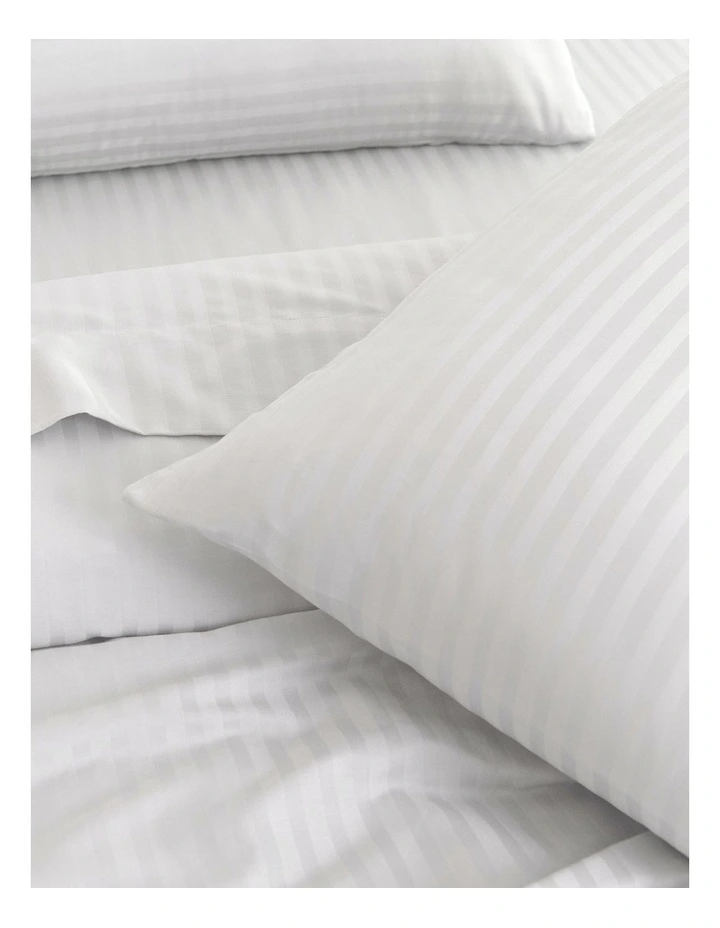 Kensington 1200TC Cotton Super King Sheet Set in White image 4
