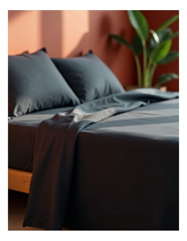 Balmain 1000TC Queen Sheet Set in Charcoal image 2