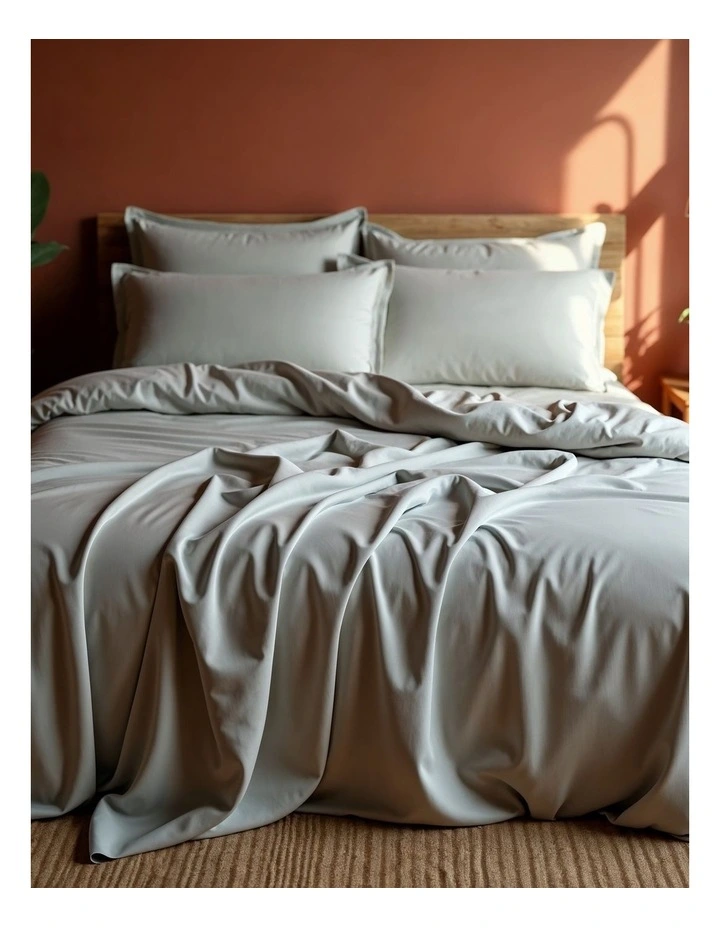 Balmain 1000TC Cotton Sheet Sheet Set in Grey image 1