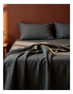 Balmain 1000TC Bamboo Cotton Sheet Set in Pewter