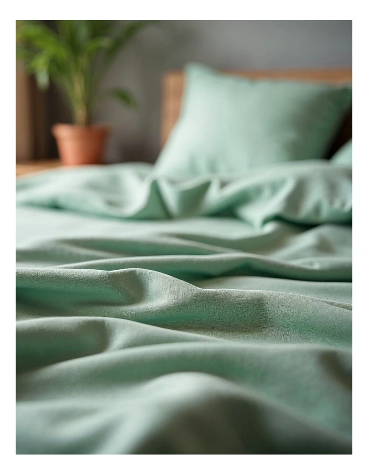 Bamboo Cooling Sheet Set in Light Green image 4