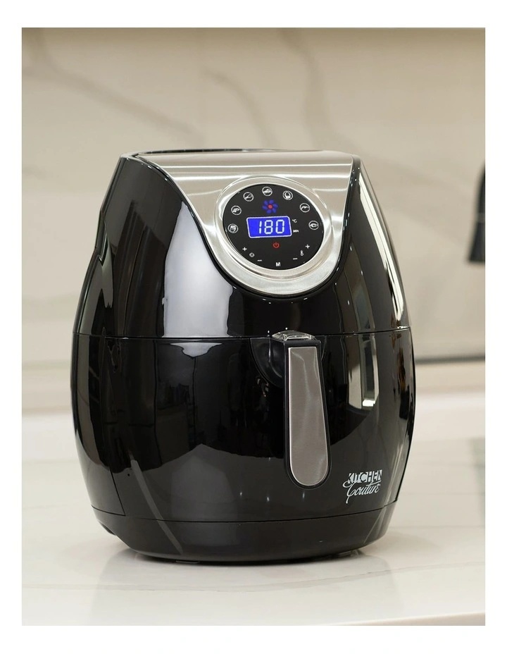 LED Display Low Fat Healthy Oil Free Digital Air Fryer 7L in Black image 2