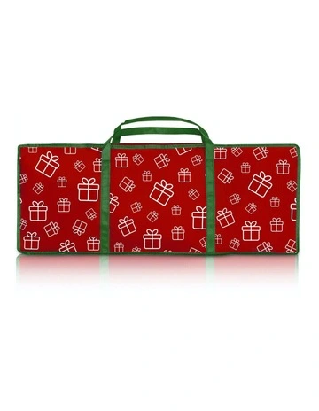 Christmas Paper Storage Bag With 5 Rolls and Scissors Set