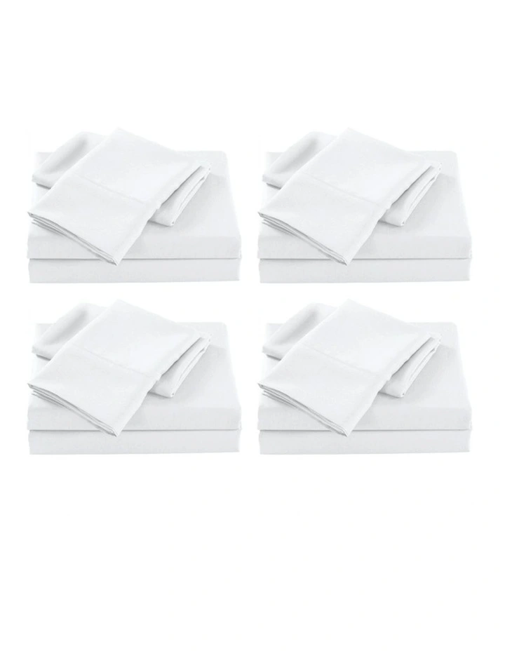 Original Bamboo Blend 2000 Thread Count Sheet Set 4 Pack in White image 2
