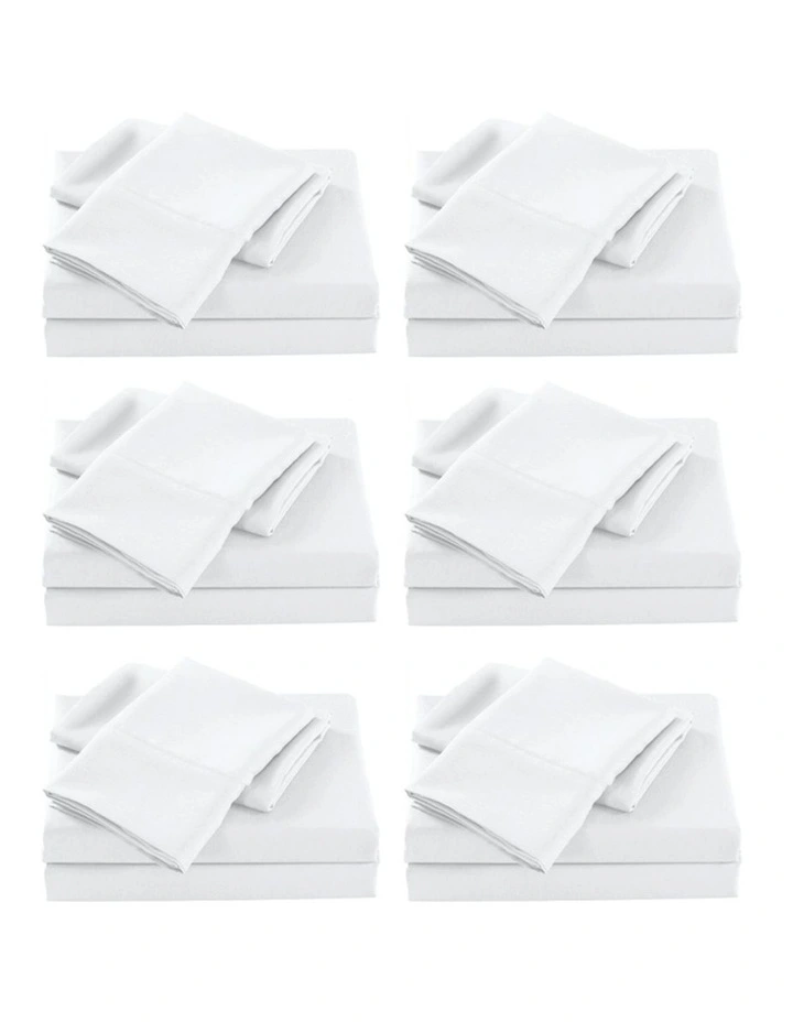 Original Bamboo Blend 2000 Thread Count Sheet Set 6 Pack in White image 2