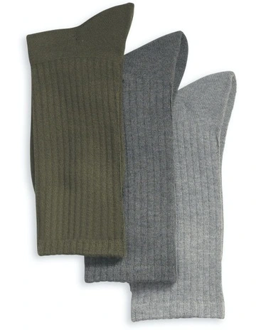 Business Crew Socks 6 Pack inTwo Tone