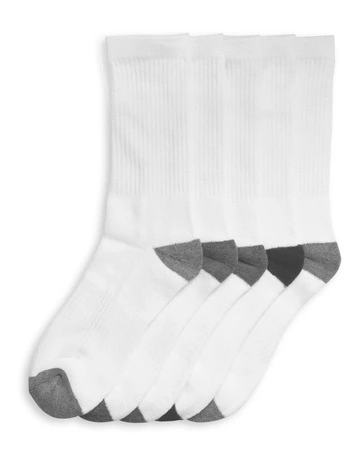 Sports Crew Socks 20 Pack in White