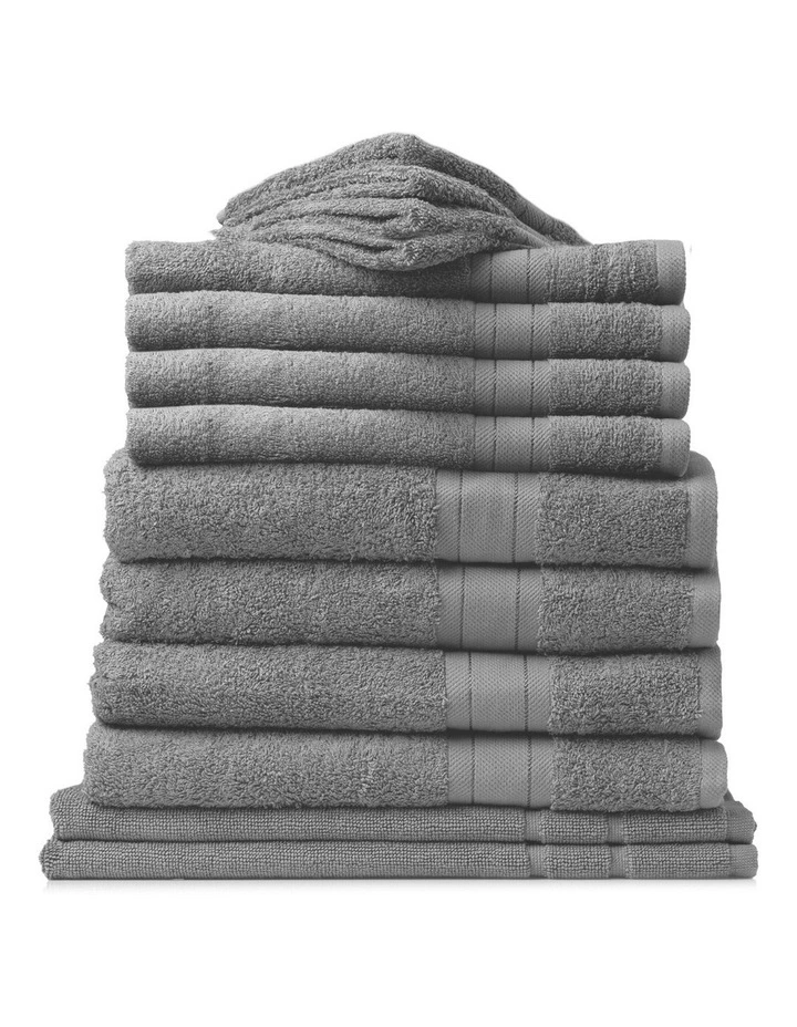 Royal Comfort Mirage 14 Piece Towel Set in Light Grey image 1