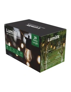 LumiFx 20 Bulb Outdoor Festoon 8 Lights Effects 20M in Warm White