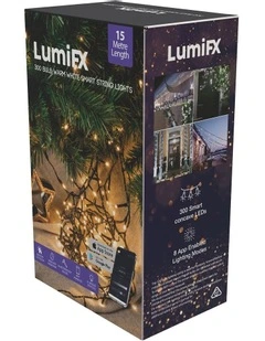LumiFx 300 LED WIFI Smart String 8 Lights Effects 15M in Warm White