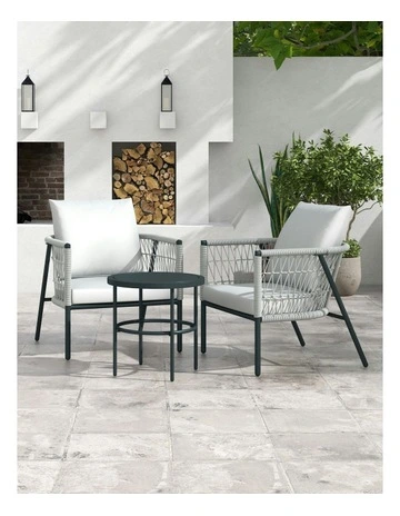 Reims Patio 3 Piece Set in Grey