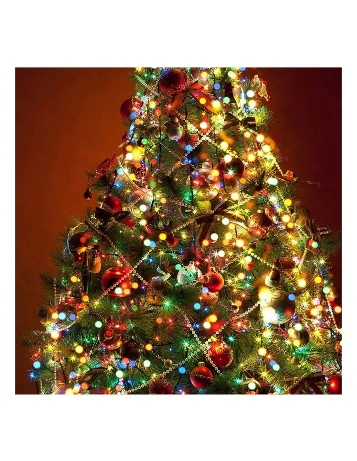 Solar Powered Outdoor Fairy Lights Multicoloured 200 Lights in Black image 4