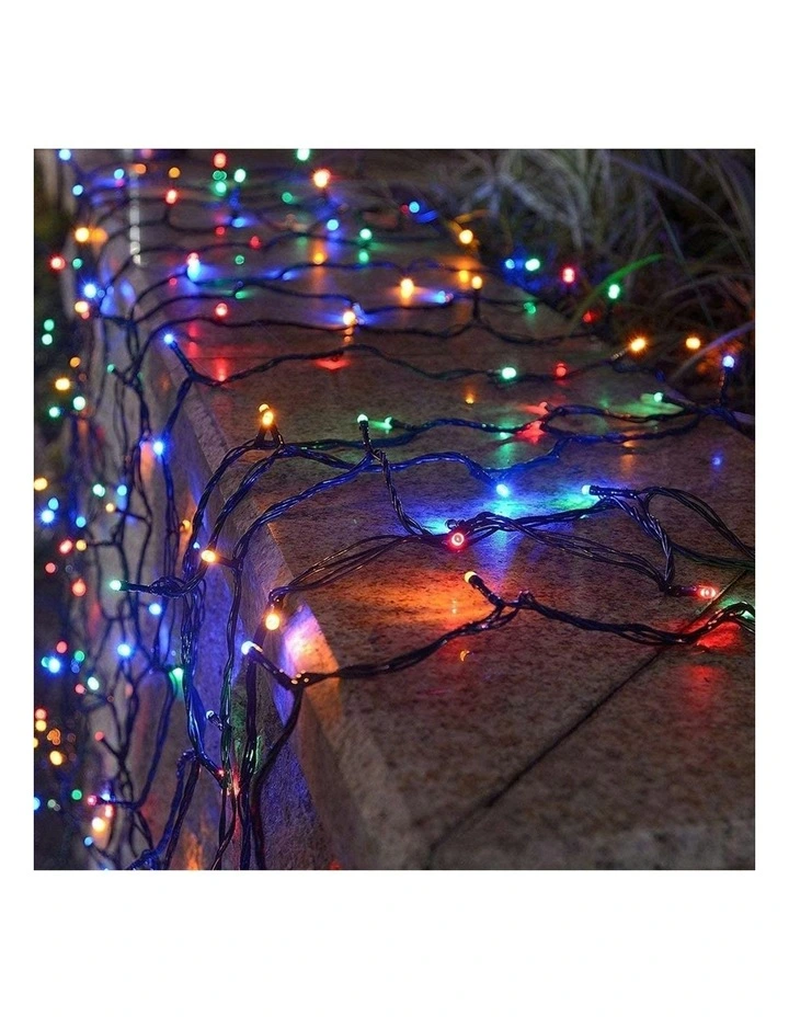 Solar Powered Outdoor Fairy Lights Multicoloured 200 Lights in Black image 5