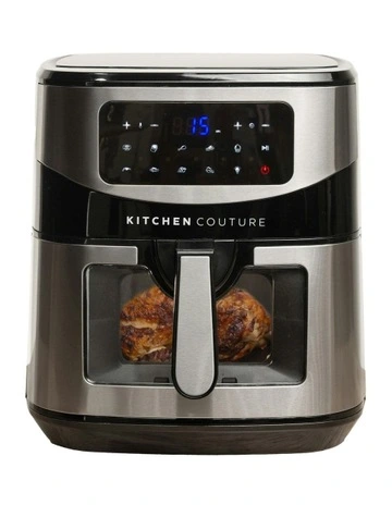 Clear View Digital Air Fryer Large Capacity 12 Litre in Silver