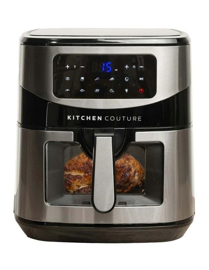 Clear View Digital Air Fryer Large Capacity 12 Litre in Silver image 1