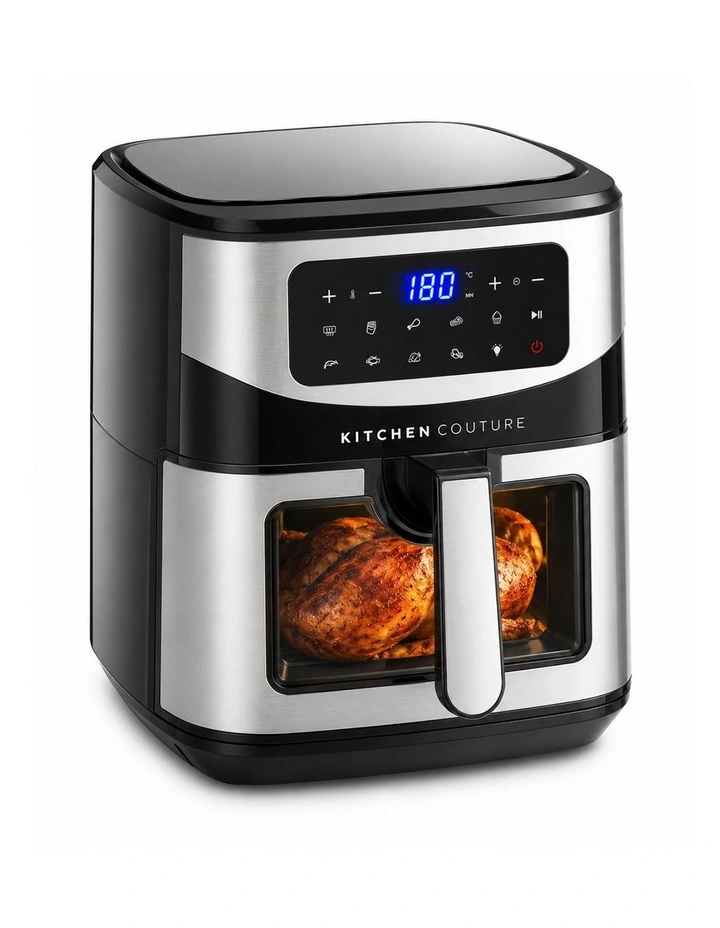 Clear View Digital Air Fryer Large Capacity 12 Litre in Silver image 1