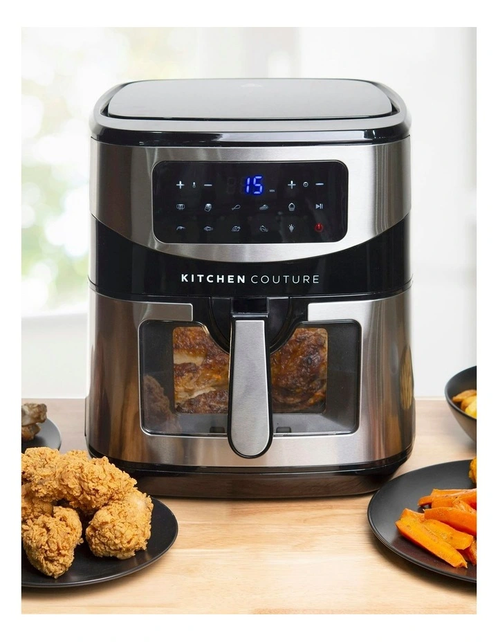 Clear View Digital Air Fryer Large Capacity 12 Litre in Silver image 3