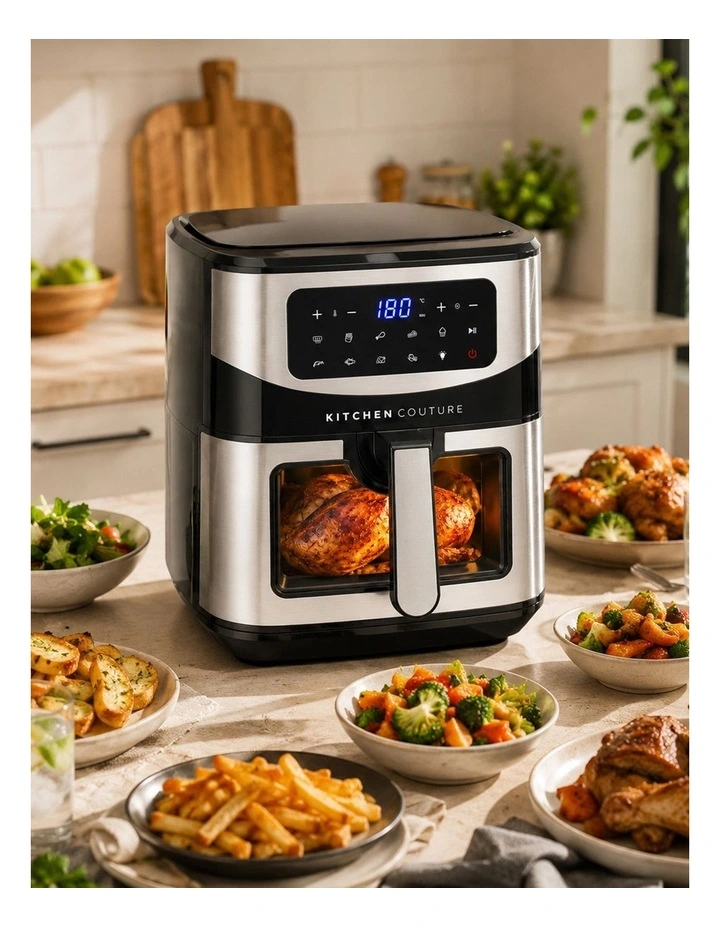 Clear View Digital Air Fryer Large Capacity 12 Litre in Silver image 3