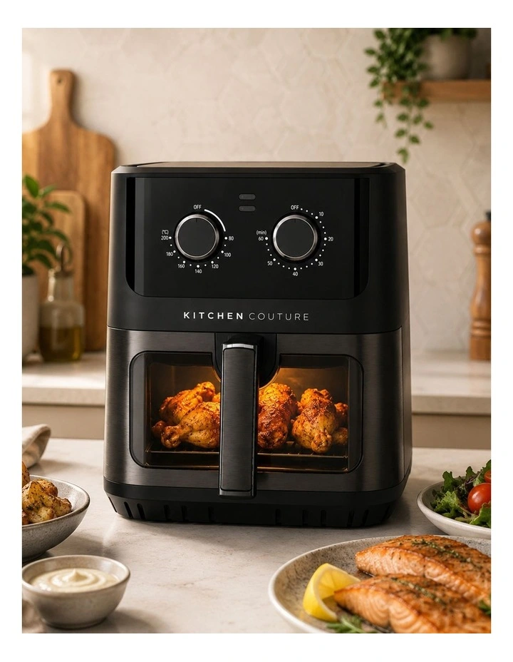 Compact Digital Air Fryer 6.5 Litre in Black image 2