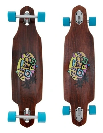 Complete Drop Through Longboard in Brown