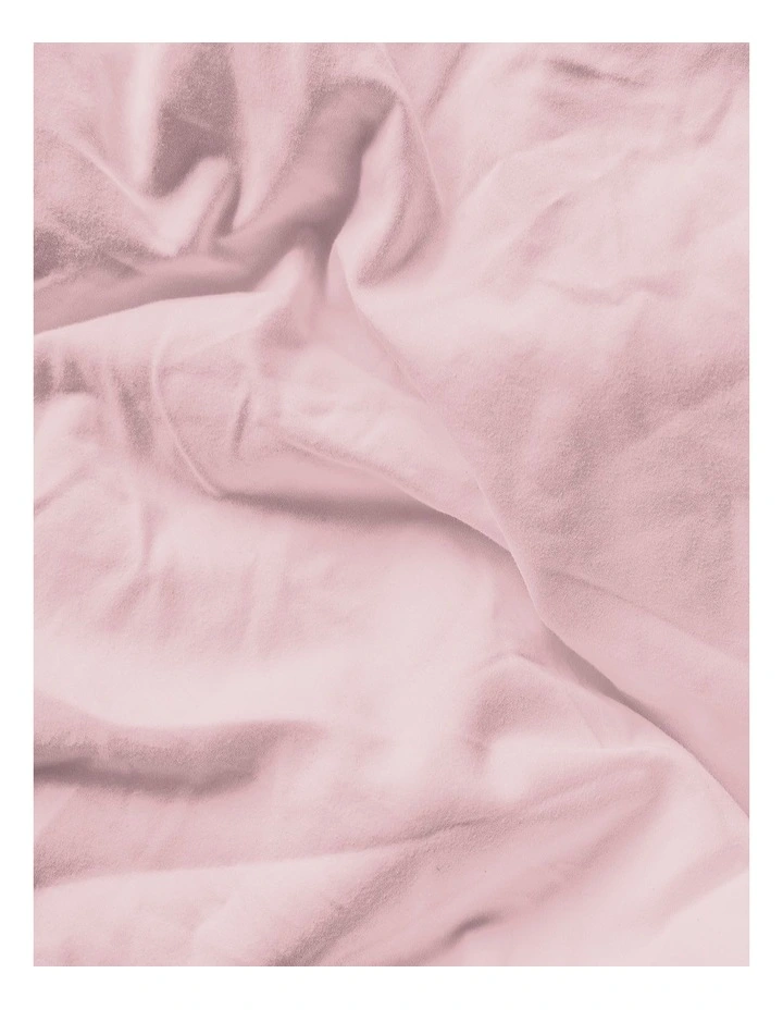 Opulence Washed Microfibre Sheet Set in Blush image 2