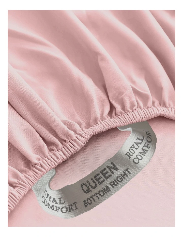 Opulence Washed Microfibre Sheet Set in Blush image 3