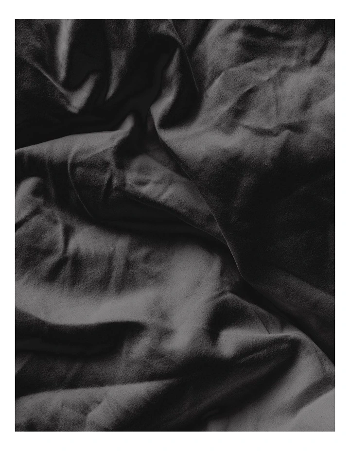 Opulence Washed Microfibre Sheet Set in Charcoal image 2