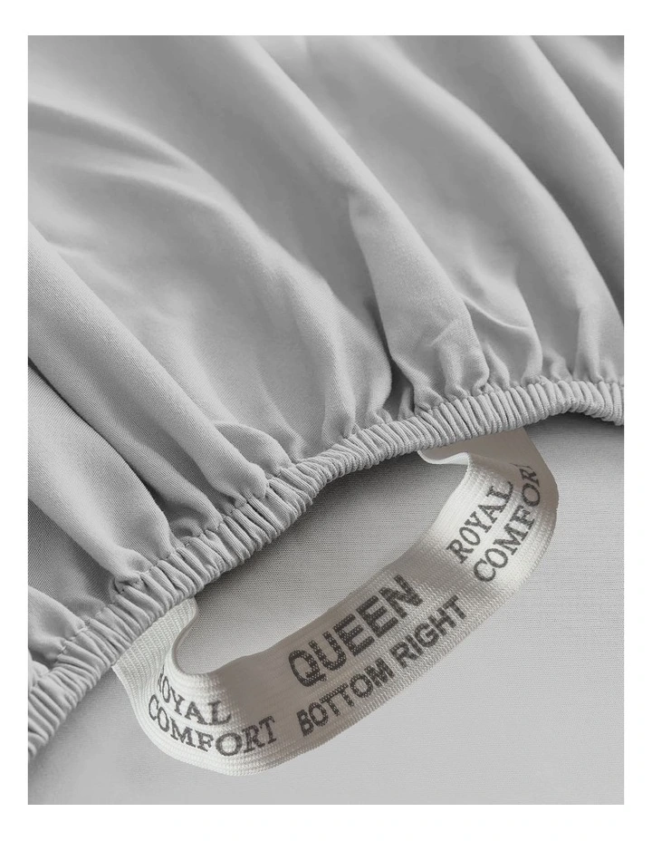 Opulence Washed Microfibre Sheet Set in Grey image 3