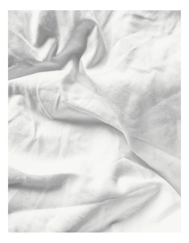Opulence Washed Microfibre Sheet Set in White image 2