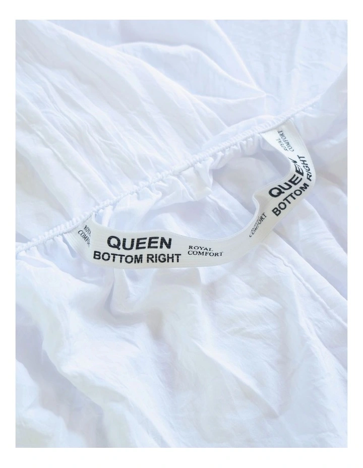 Opulence Washed Microfibre Sheet Set in White image 4