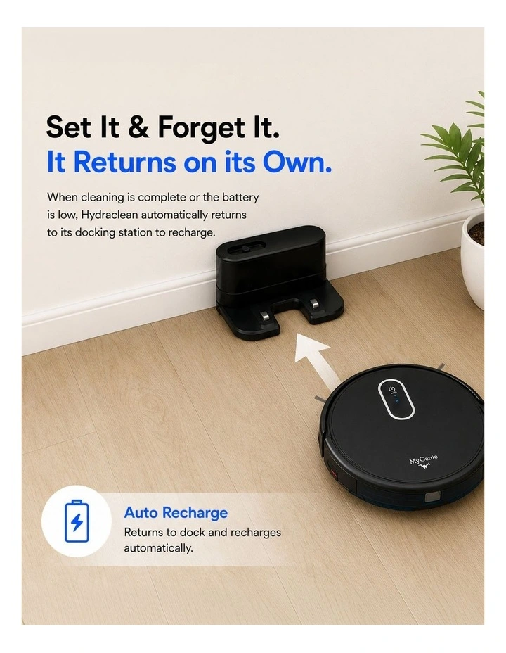 MyGenie Hydraclean Robotic Vacuum and Mop image 6