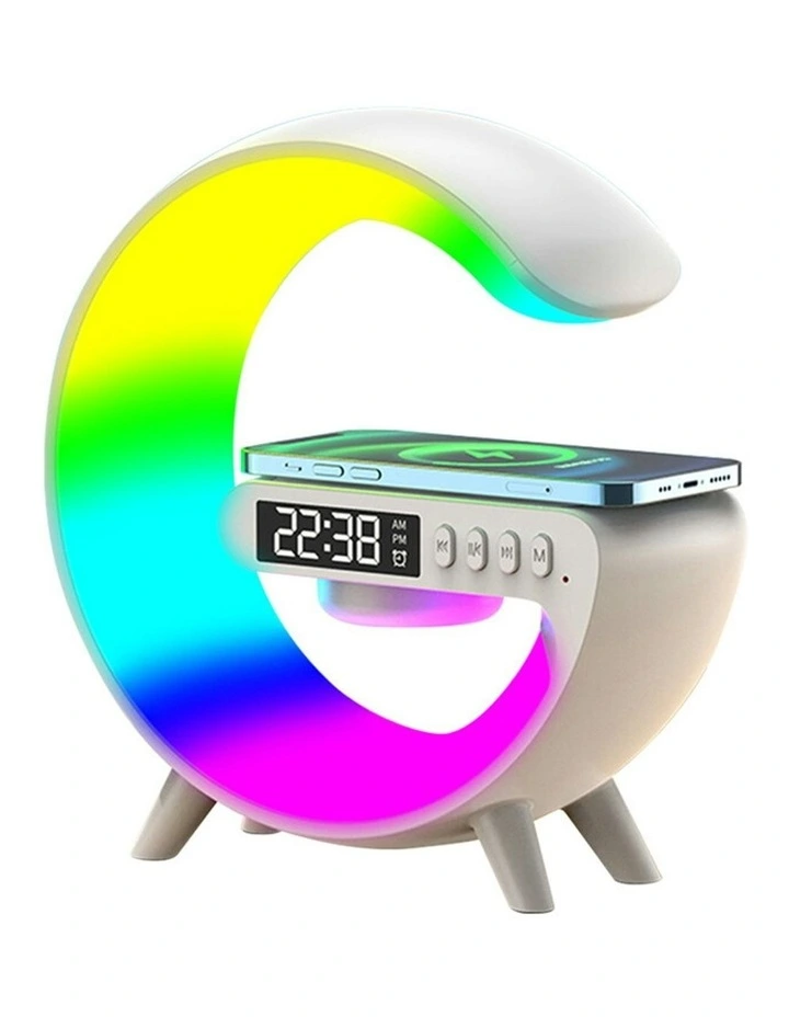 Charge Logic Wireless Charging RGB Clock Radio image 1