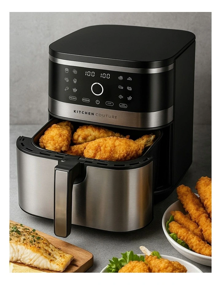 Stainless Air Fryer 8L in Silver image 2