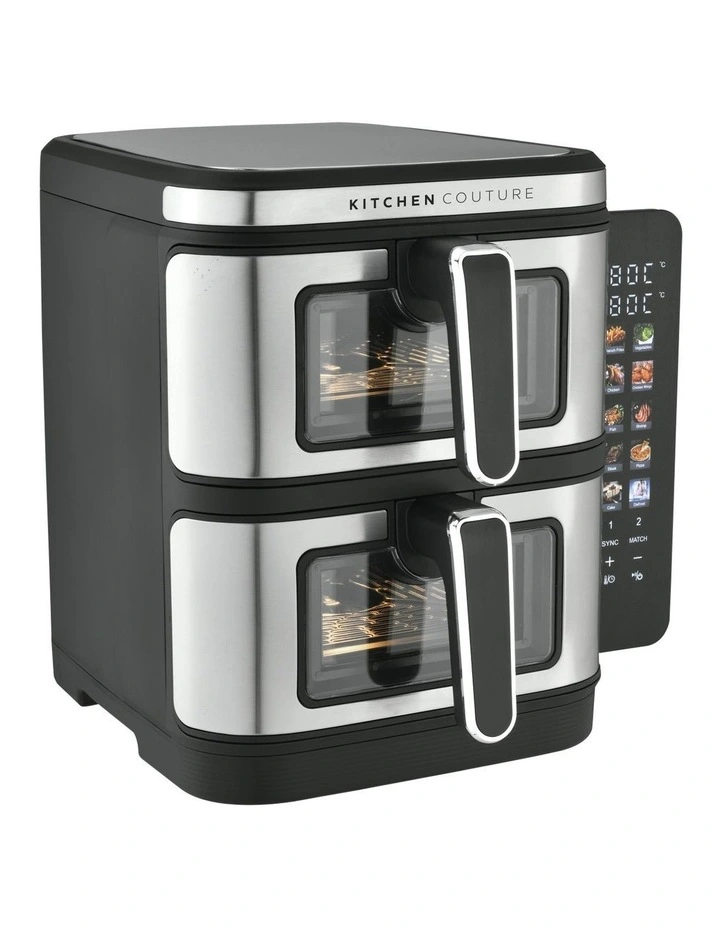 Clear View Vertex Dual Draw Air Fryer 11L in Stainless Steel image 1