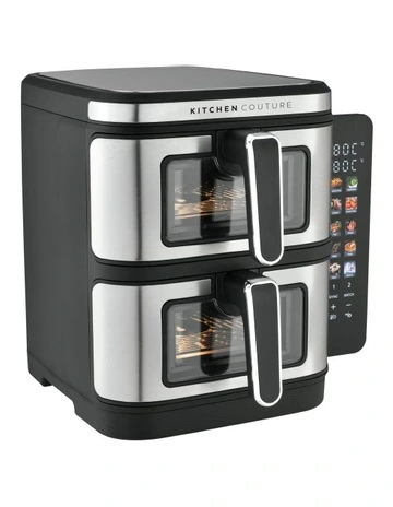Clear View Vertex Dual Draw Air Fryer 11L in Stainless Steel
