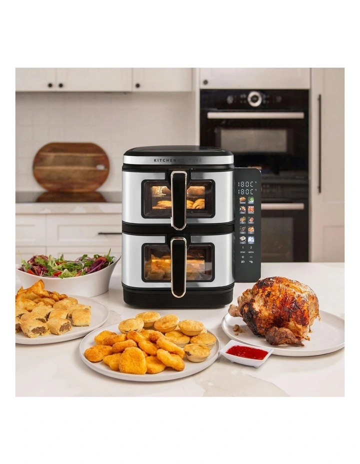 Clear View Vertex Dual Draw Air Fryer 11L in Stainless Steel image 2