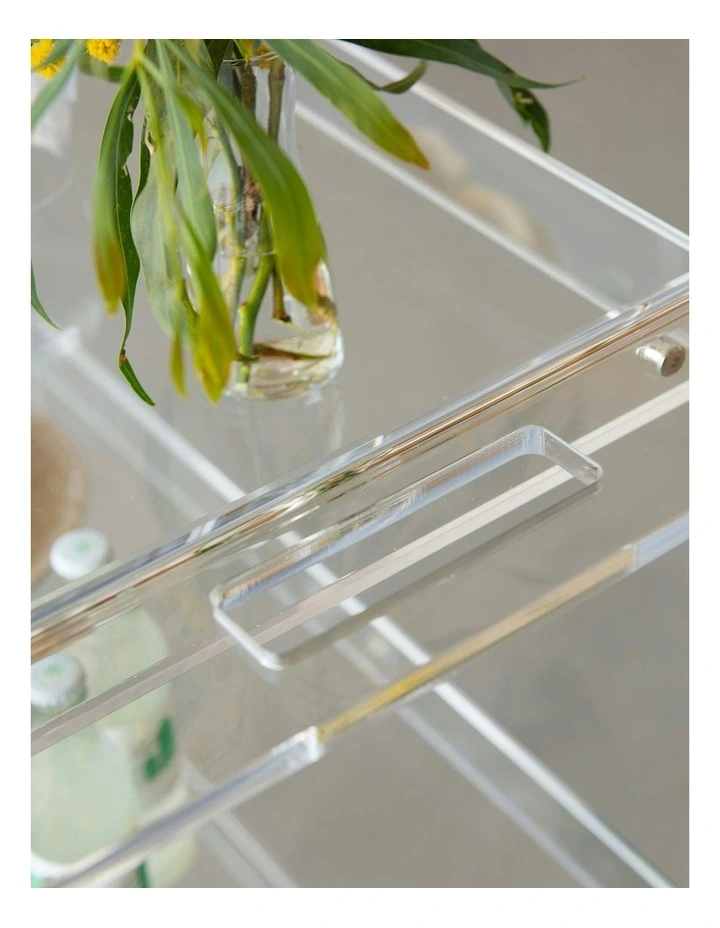 3 Tier Acrylic Bar Cart image 4