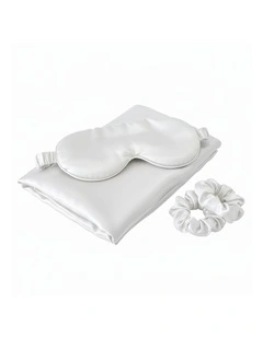 Pure Mulberry Silk Sleep Set in White