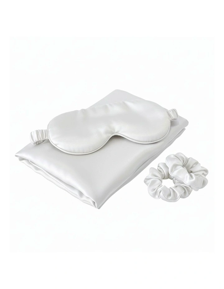 Pure Mulberry Silk Sleep Set in White image 1