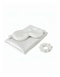 Pure Mulberry Silk Sleep Set in White