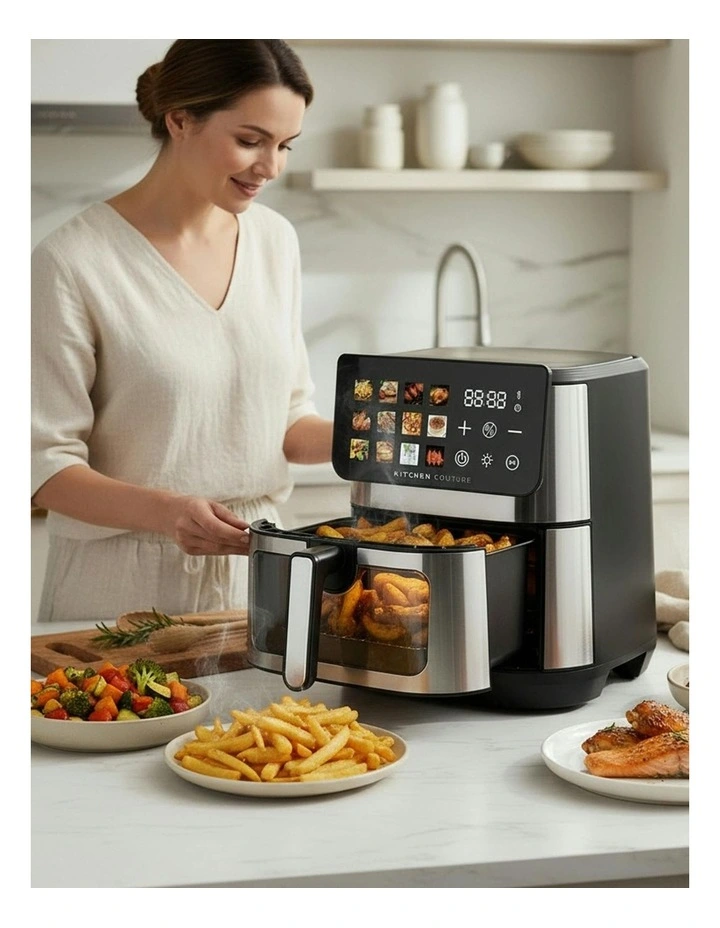 Big Screen Clearview Air Fryer 8.5L in Silver image 3