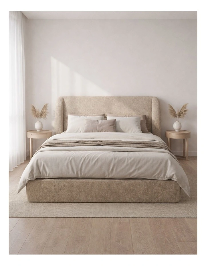 Urbana Luxe Tool Free Bed Frame in Beige image 3
