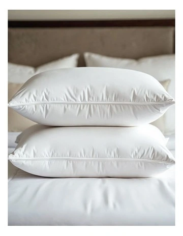 Duck Feather And Down Pillows Twin Pack 1000GSM in White