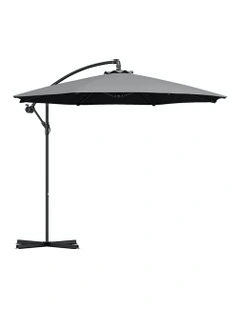Outdoor 3-Meter Cantilever Umbrella in Grey