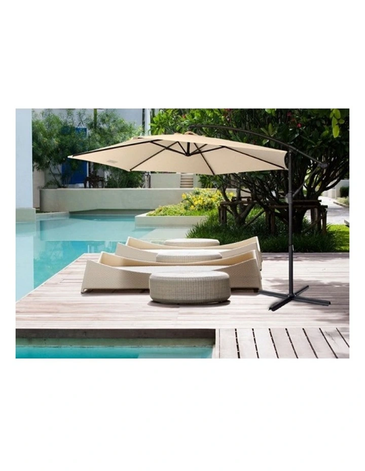 Milano Outdoor 3 Meter Cantilever Umbrella Various Colours Myer Milano Outdoor 3 Meter Cantilever, Outdoor Cantilever Grey Umbrella With Lights And Speaker