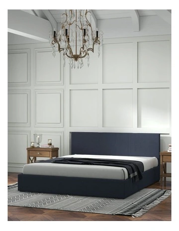 Luxury Gas Lift Bed with Headboard in Charcoal