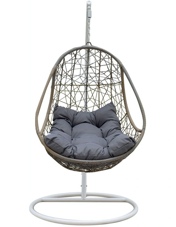 Rocking Egg Chair in White/Grey image 5