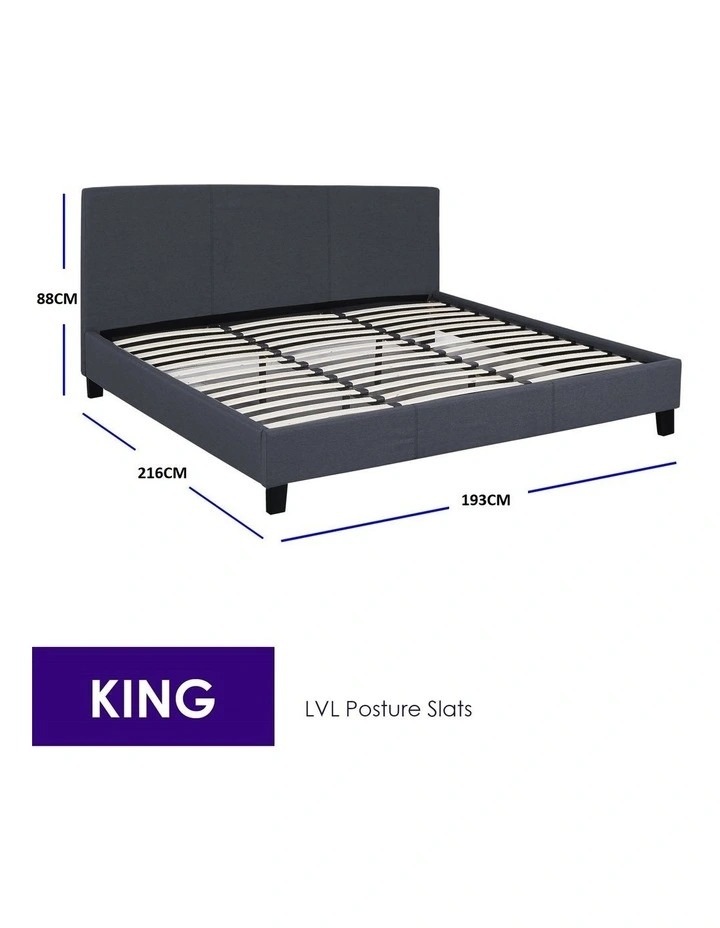 Milano Décor Sienna Luxury Bed With Headboard Model 2 Charcoal No 35 King Myer Sienna Luxury Bed With Headboard Model, Posture Board For King Bed Canada