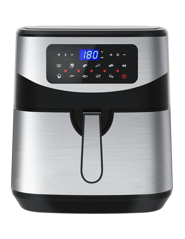 12 Litre Air Fryer Multifunctional LCD One Touch Display Silver image 1