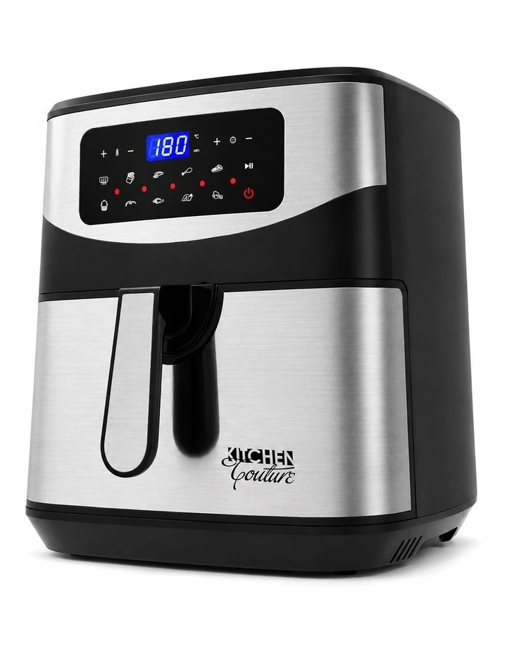 12 Litre Air Fryer Multifunctional LCD One Touch Display Silver image 1